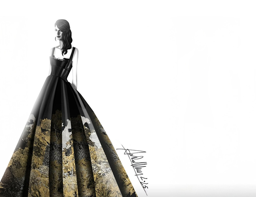 Geppi Cucciari in Antonio Marras at the Sanremo Festival