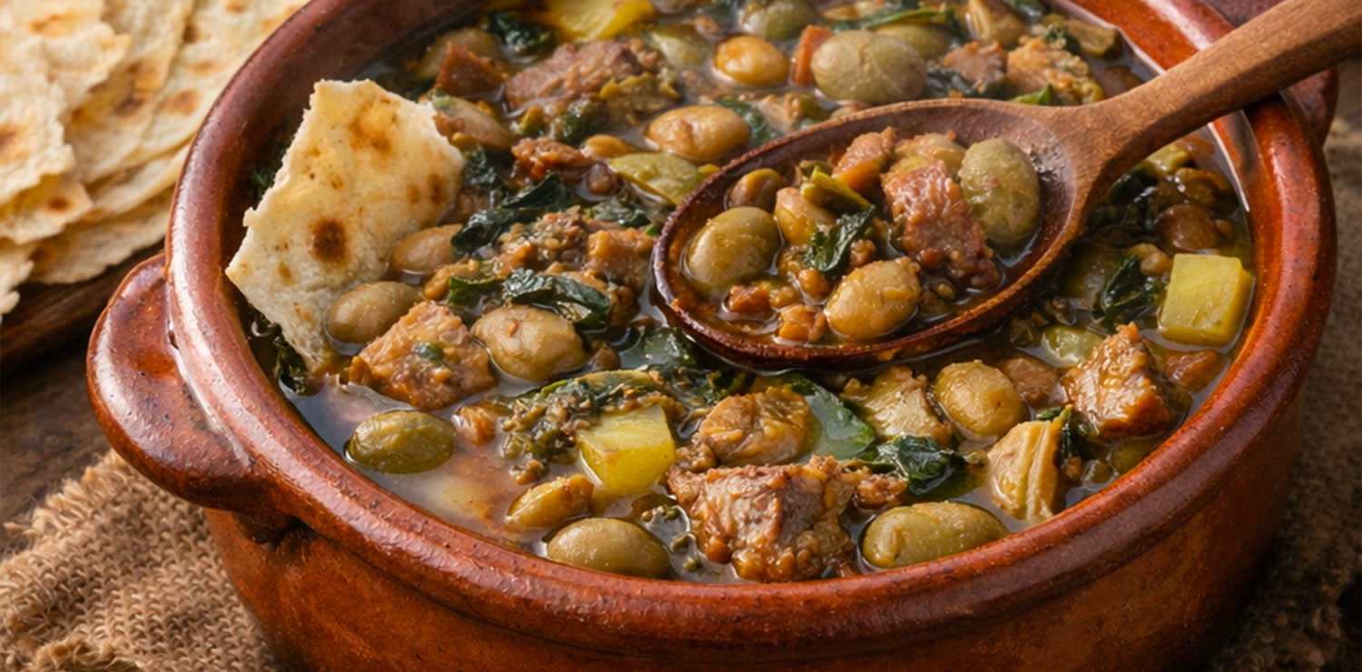 Favata sarda con pane carasau