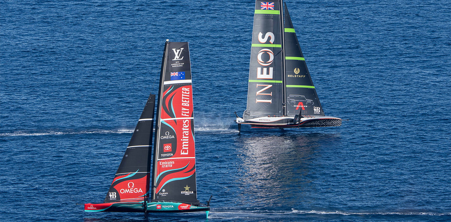 October 19, 2024. Louis Vuitton 37th America's Cup, Race Day 6. EMIRATES TEAM NEW ZEALAND, INEOS BRITANNIA