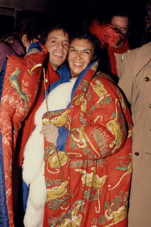 Dustin Pittman (American). Steve Rubell and Carmen d'Alessio in Norma Kamali coats, 1977. Courtesy of Dustin Pittman. © Dustin Pittman